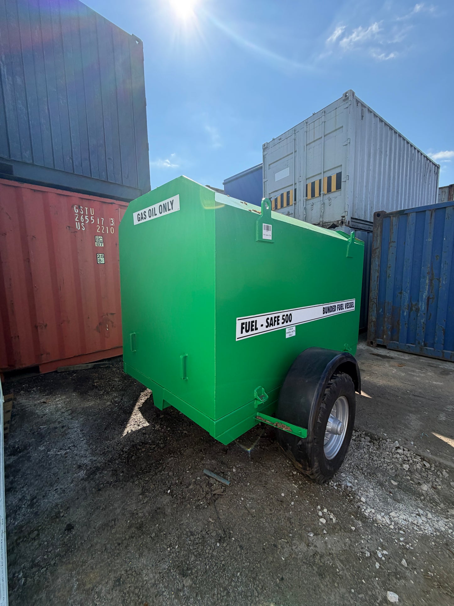 Mobile 500 Gallon Fuel Tank Bowser – Bunded Diesel Fuel Trailer